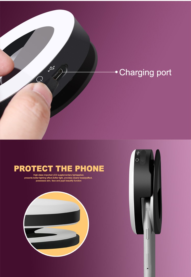 led ring selfie light for iphone