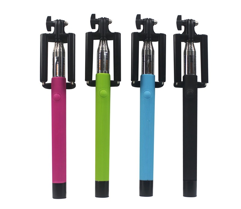  Mini Mudah Monopod Selfie Tongkat dengan Tombol Rana Bluetooth