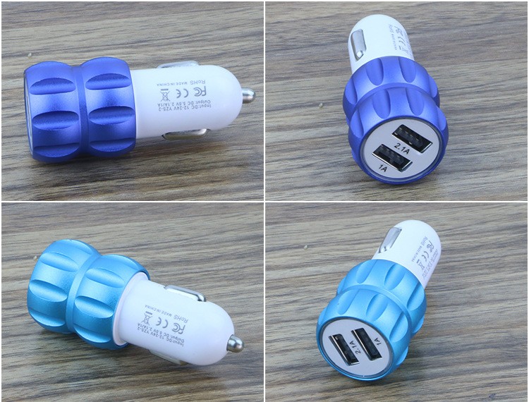 usb biloplader med adapter