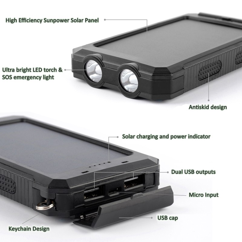 Solar Laddare Sunpower 20000Mah Power Bank