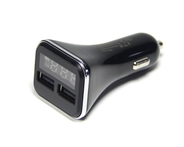 3.0 USB LED car charger with 2 usb ports