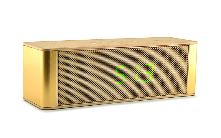 Metal wireless bluetooth speaker with digital display