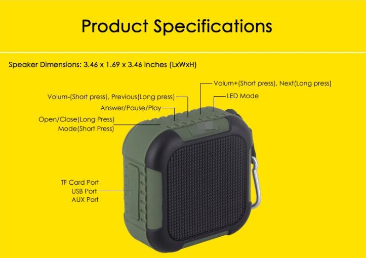  LED Light Bluetooth Speaker with APP Control