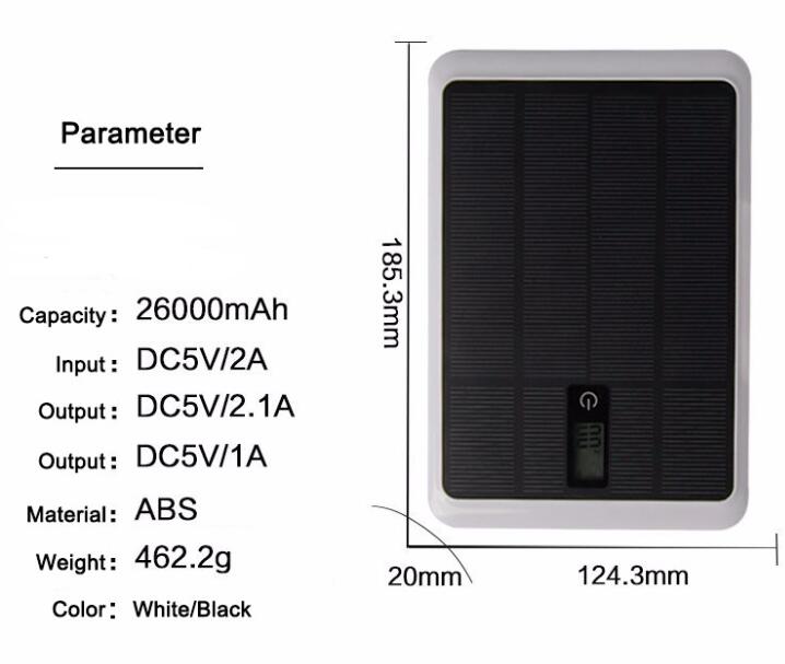 Φωτοβολταϊκά Solar Power Bank 26000mAh