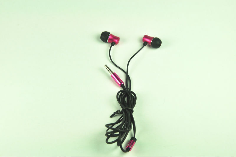 Metallic stereo earphones