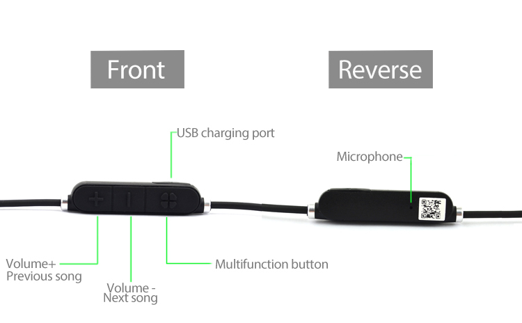 Sportowy styl słuchawki bluetooth V4.0