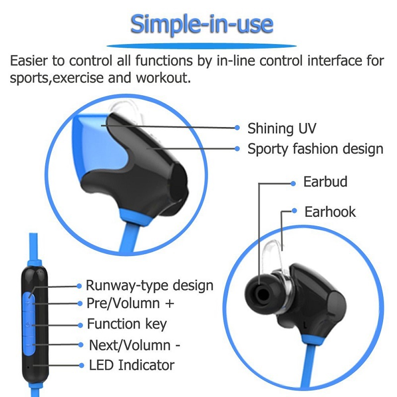 auricular estéreo de bluetooth estéreo 4.0