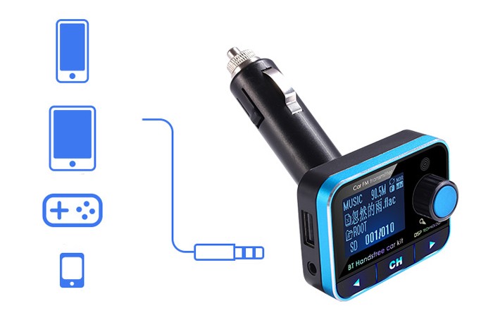  wireless in-car bluetooth fm transmitter