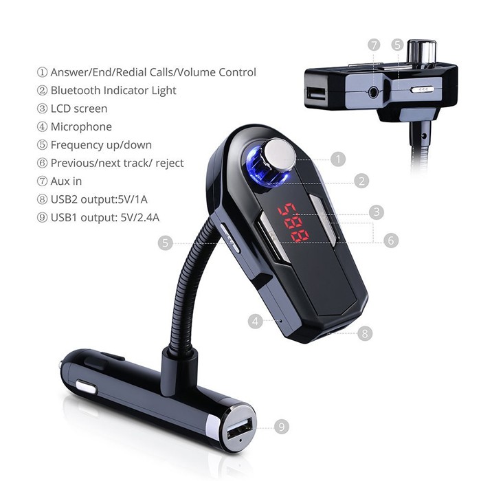 car fm transmitters with dual usb chargers