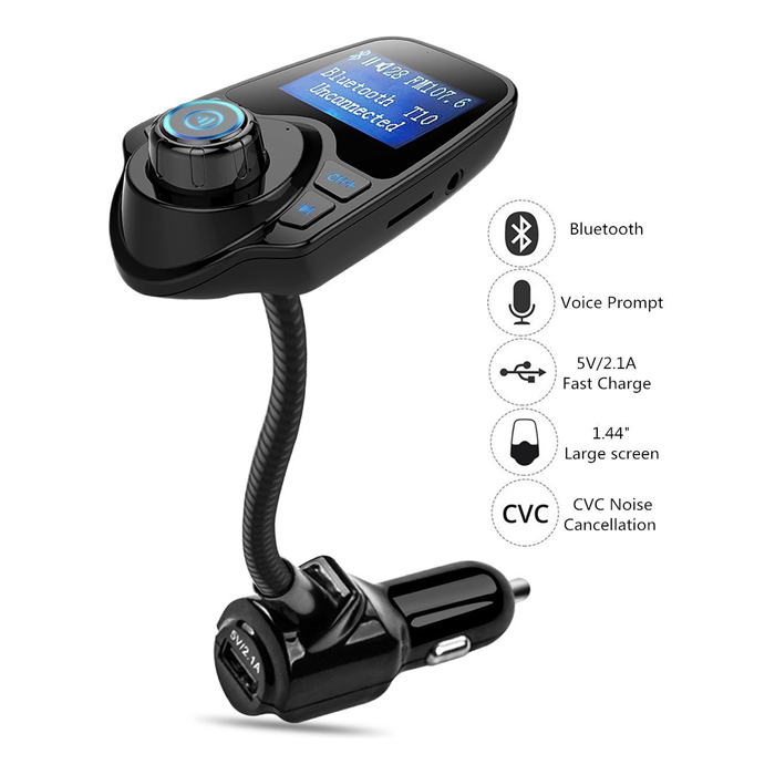 Bluetooth USB charger mobil dengan FM transmitter