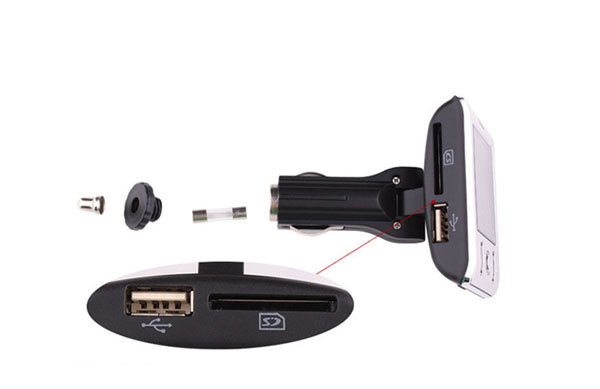 car mp3 player fm transmitter with SD MMC USB AUX