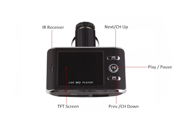 auto mp3 fm trasmettitore con SD MMC USB AUX