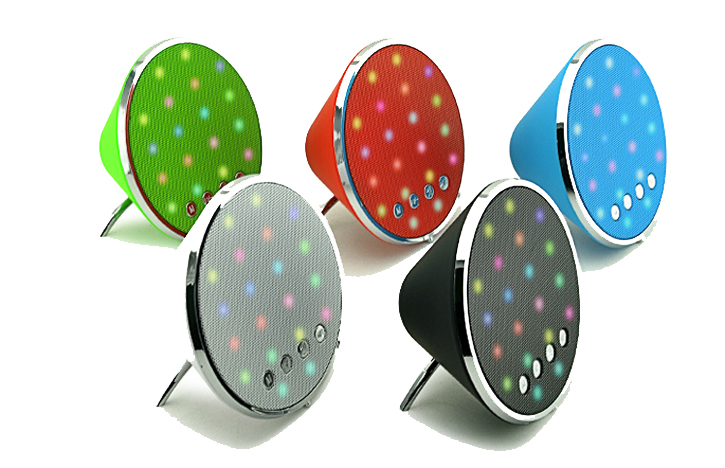 bluetooth altavoz portátil con smart LED luz TF tarjeta y entrada AUX