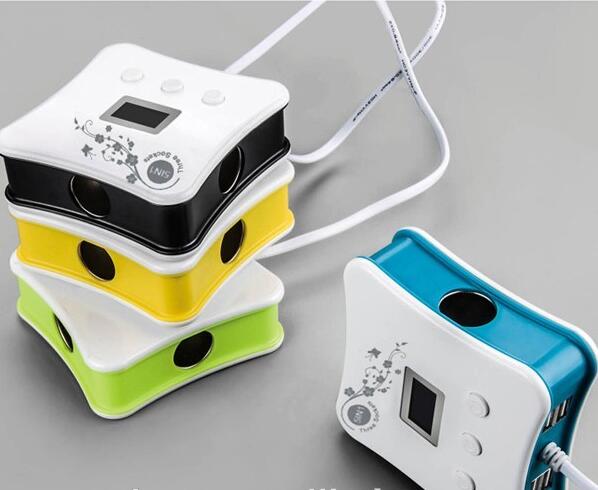4 USB car charger with 3 sockets car cigarette lighter splitter