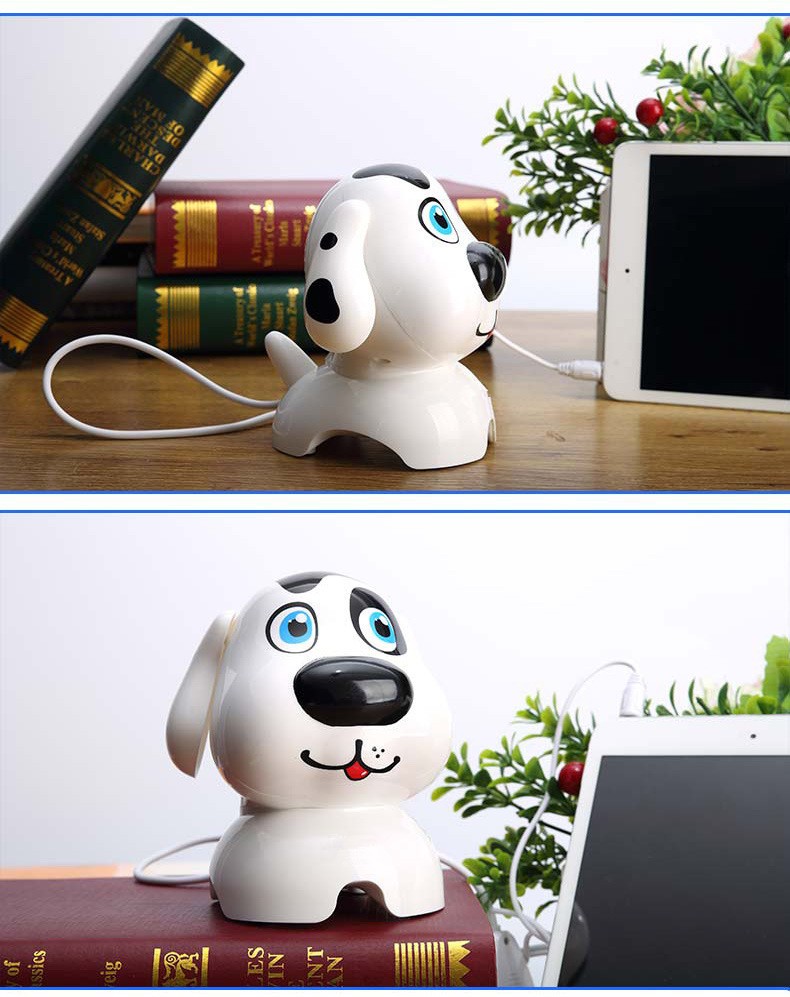 dog shape black portable stereo digital speaker