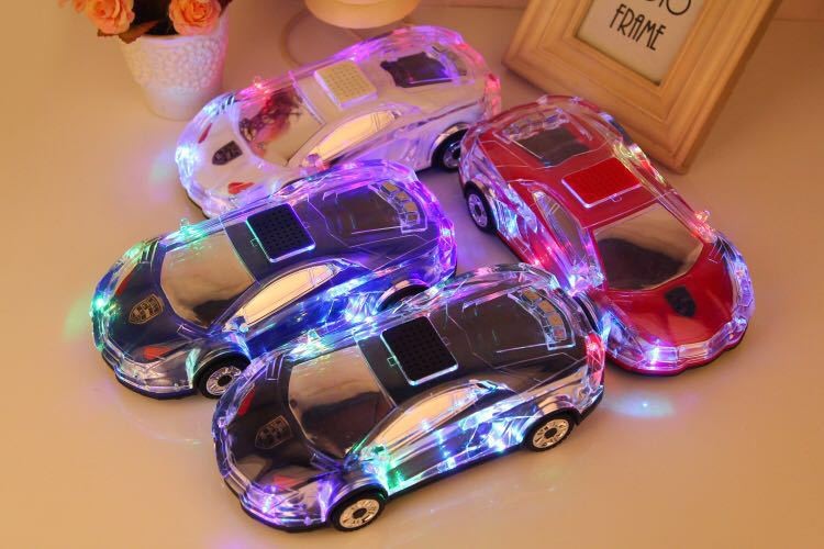 Car Shape LED Bluetooth speaker with Crystal shell