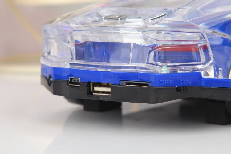 Bil Form LED bluetooth-högtalare med Crystal shell