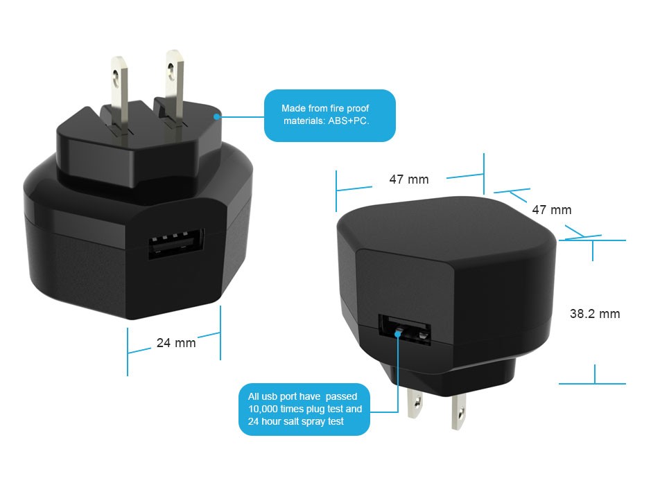  Single USB Wall Charger