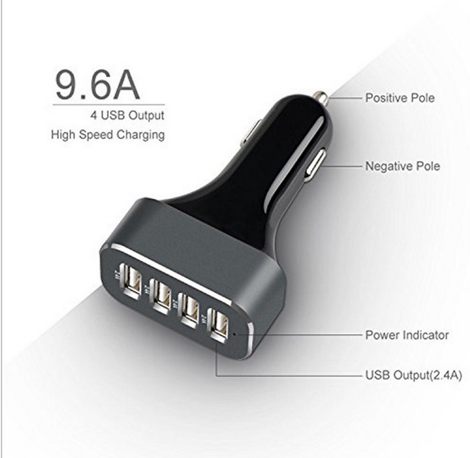 4 port usb car charger