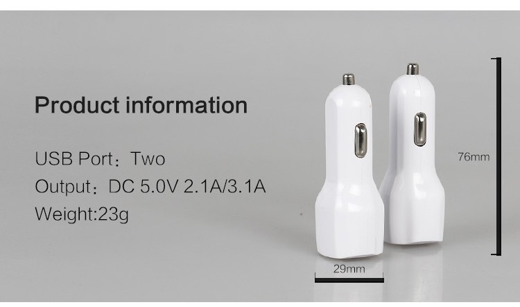 Multi 3.1A dual Usb Car Charger