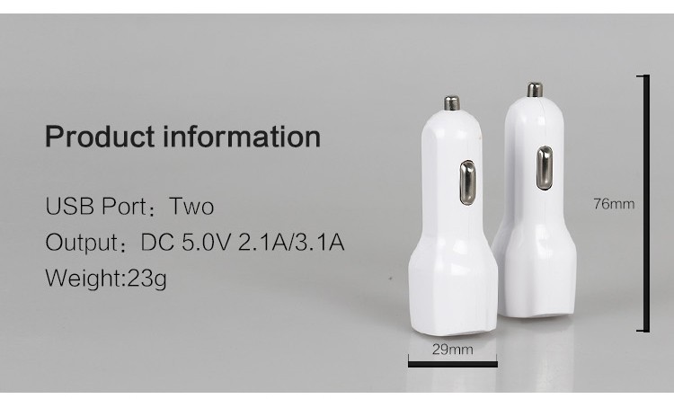 Multi 3.1 a dual Usb Car Charger