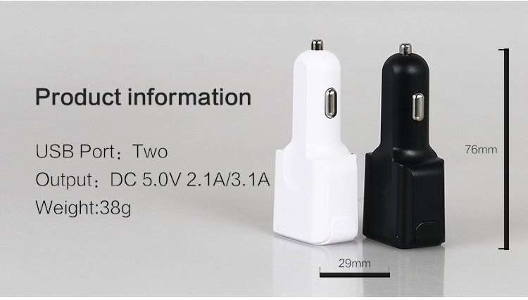 2USB Type-c quick travel car charger 