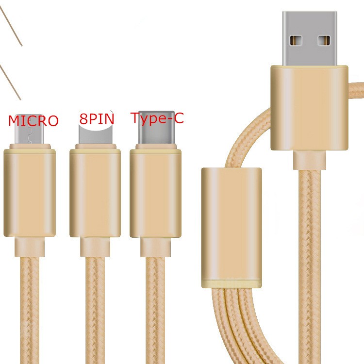 3-i-1 multi USB oplader kabel