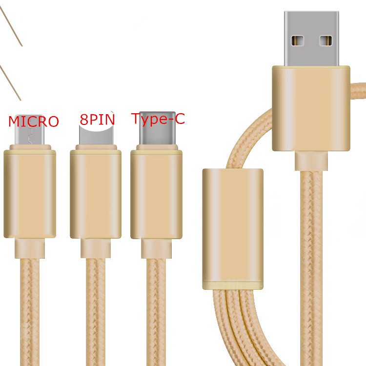 3 en 1 multi USB cargador cable