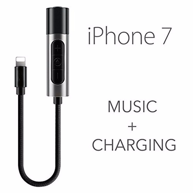 For iphone7 3.5mm to lighting charging cable