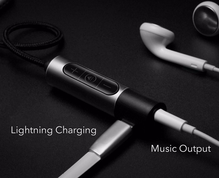 For iphone7 3.5mm to lighting charging cable