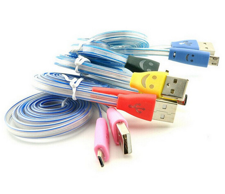  led usb charging cable sync data cable 