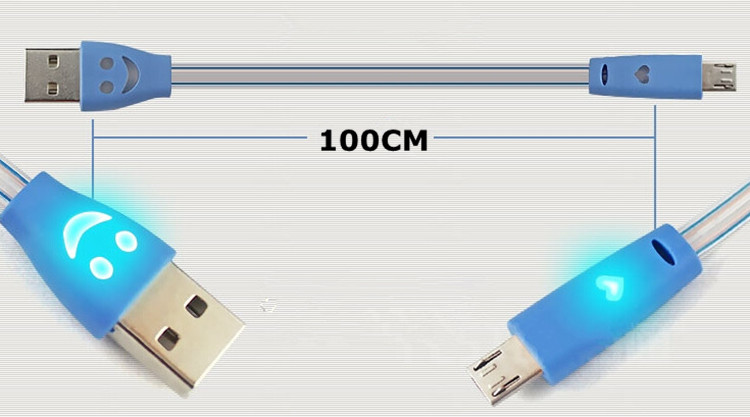  led usb sync cable de carga cable de datos 