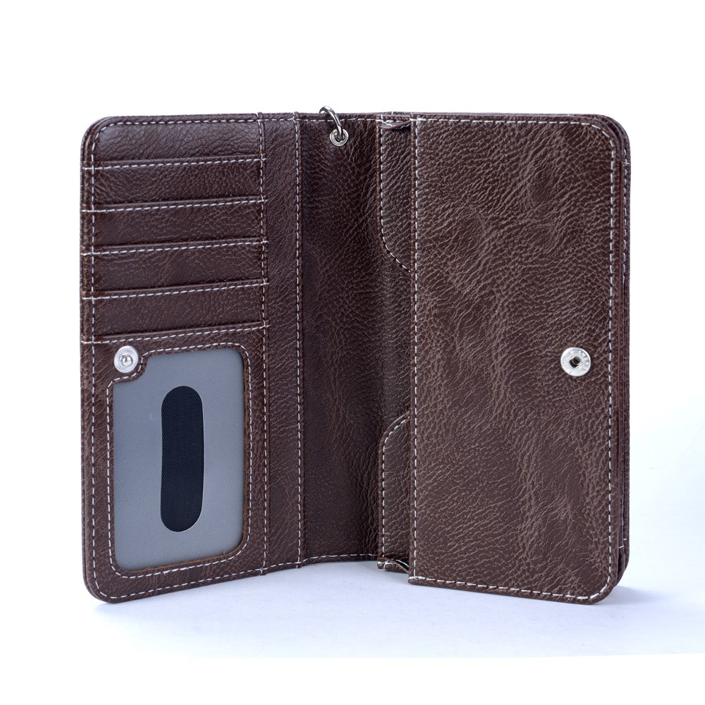 Wallet Style Leather Case with Five Card Slots