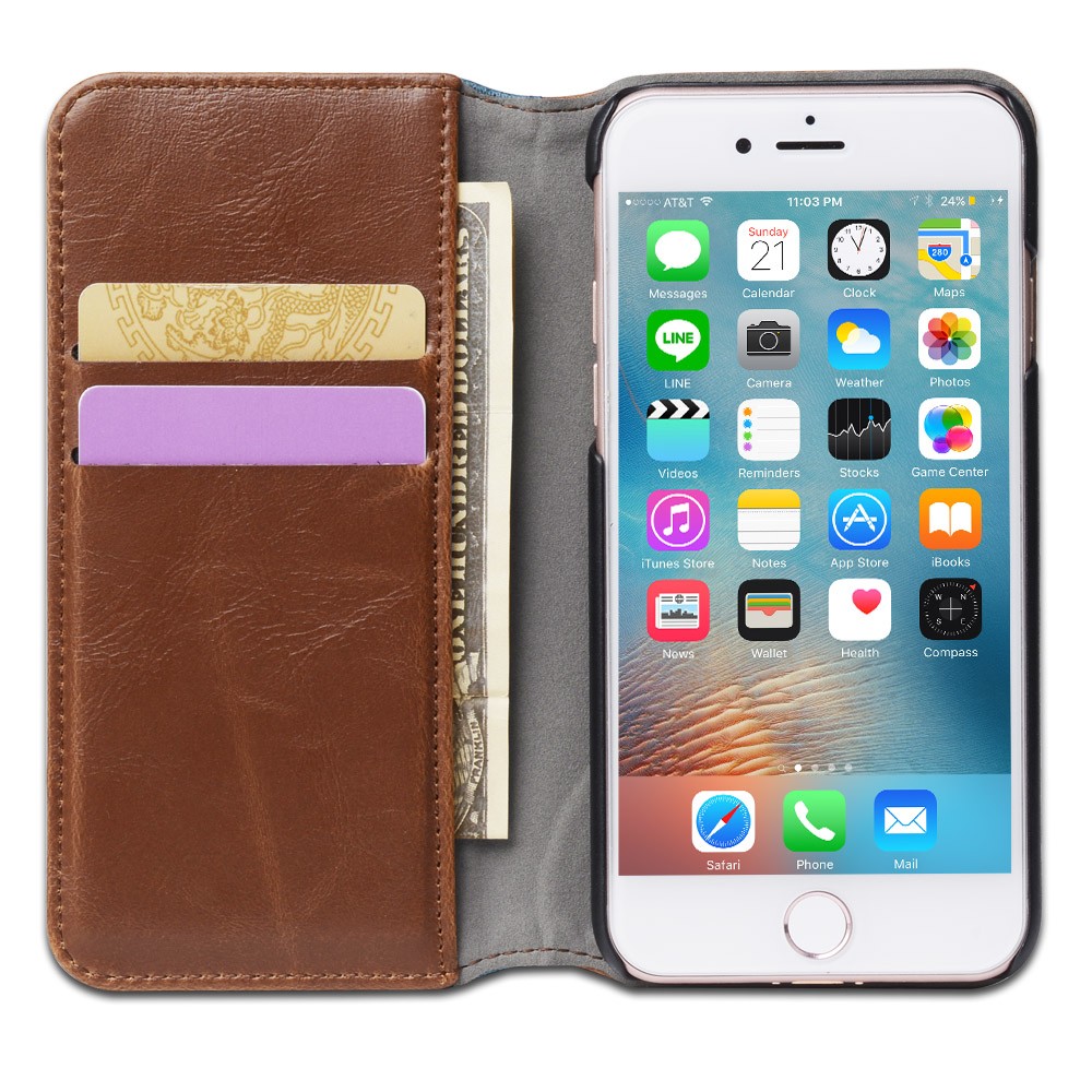 Modis filp Pu leather telepon case untuk iphone 7
