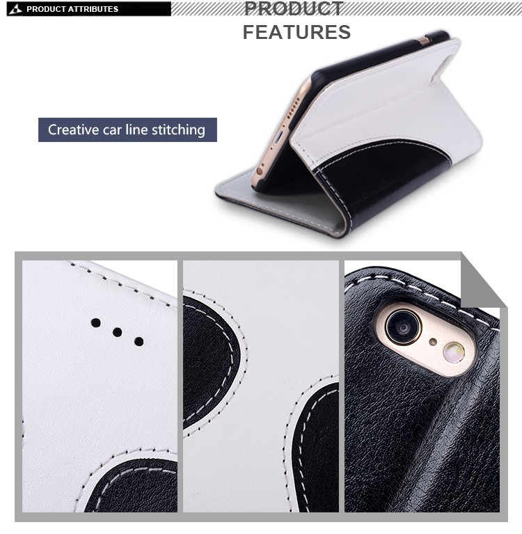  Panda-serien telefon läderfodral för iphone 6