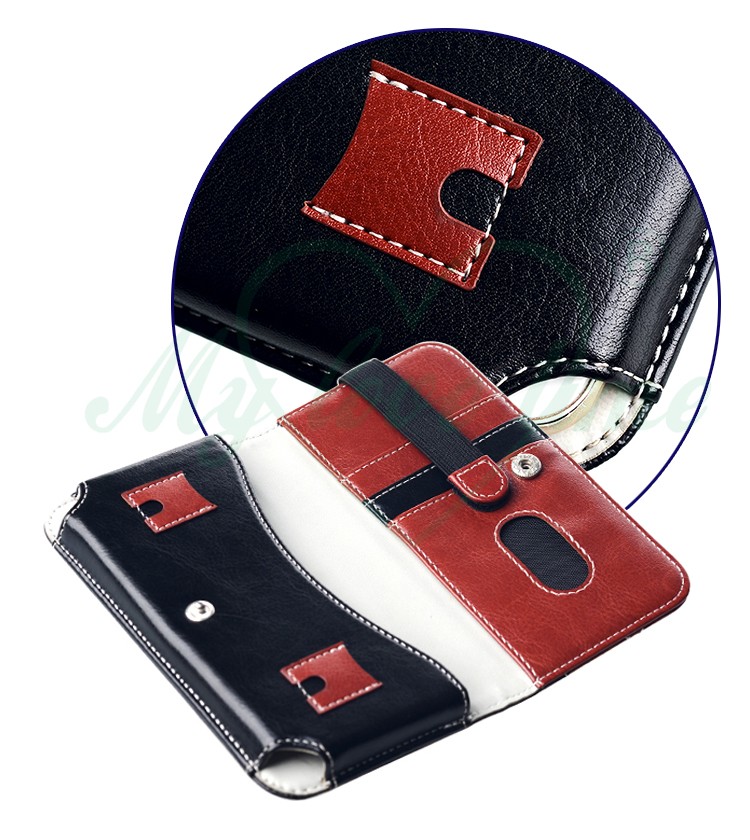 Slim Leather Mobile Phone Wallet Case for Iphone6 with Three Crad Slots