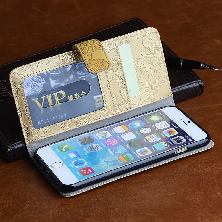  cuir etui pour téléphone portable pour iphone 6 plus