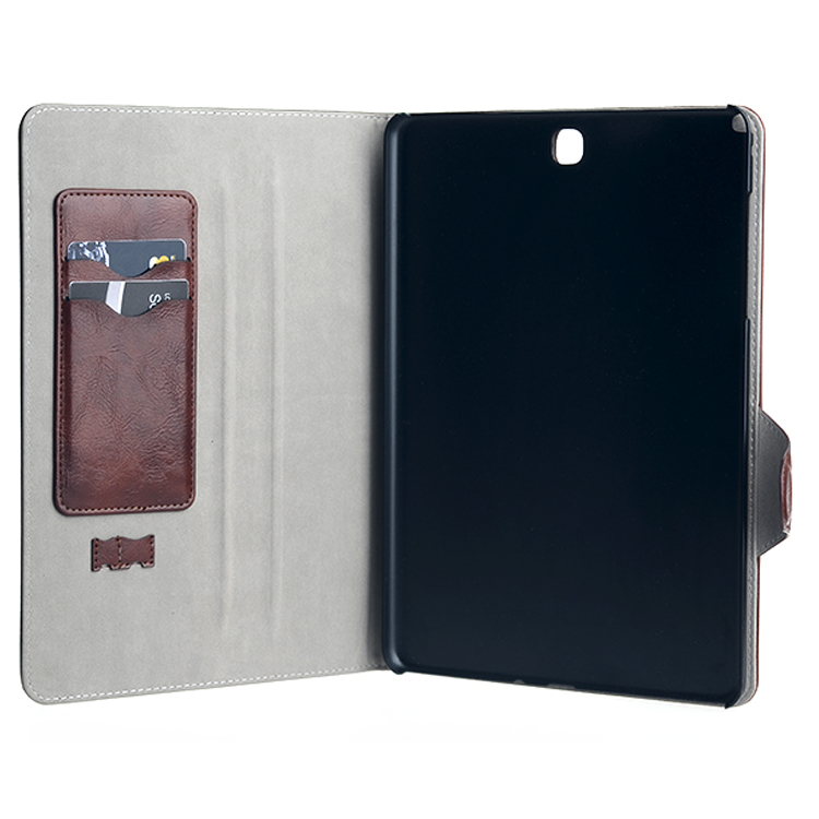 Brown Vintage Flip Case Cover Per Samsung Galaxy Tab5