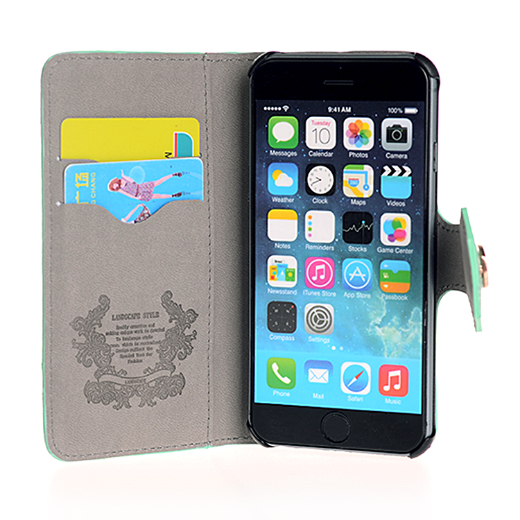 2 in 1 Detachable Leather Mobile Phone Case with Two Card Slot for Iphone 6