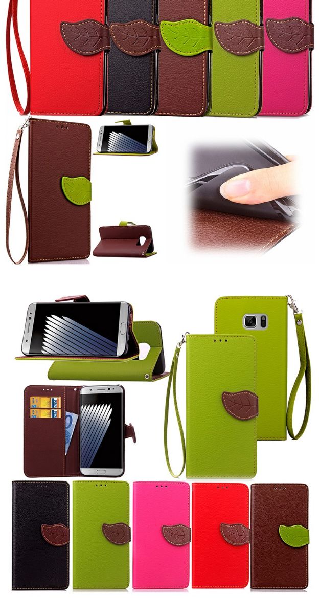 PU leather + Side Flip Wallet Tpu pour samsung note7
