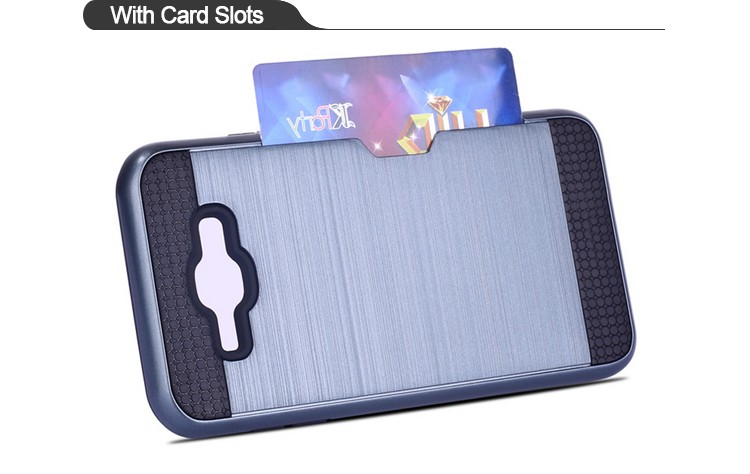 combo Slim Πανοπλία TPU PC 2 σε 1 με κάρτα υποδοχή κινητό τηλέφωνο περίπτωση για Samsung J7