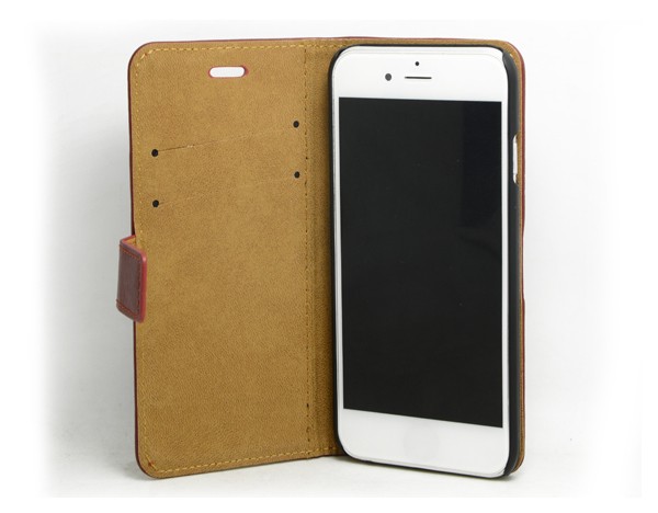 leder Case-steckplätze cover für Iphone 6