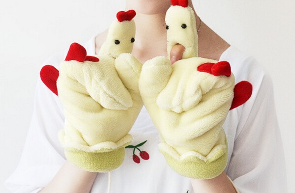 cute animal touch screen gloves