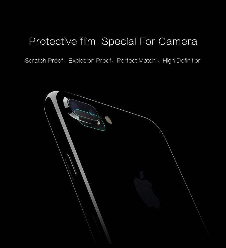 Anti-Scratch Tempered Glass Screen Protector for iPhone 7 Plus Camera Lens