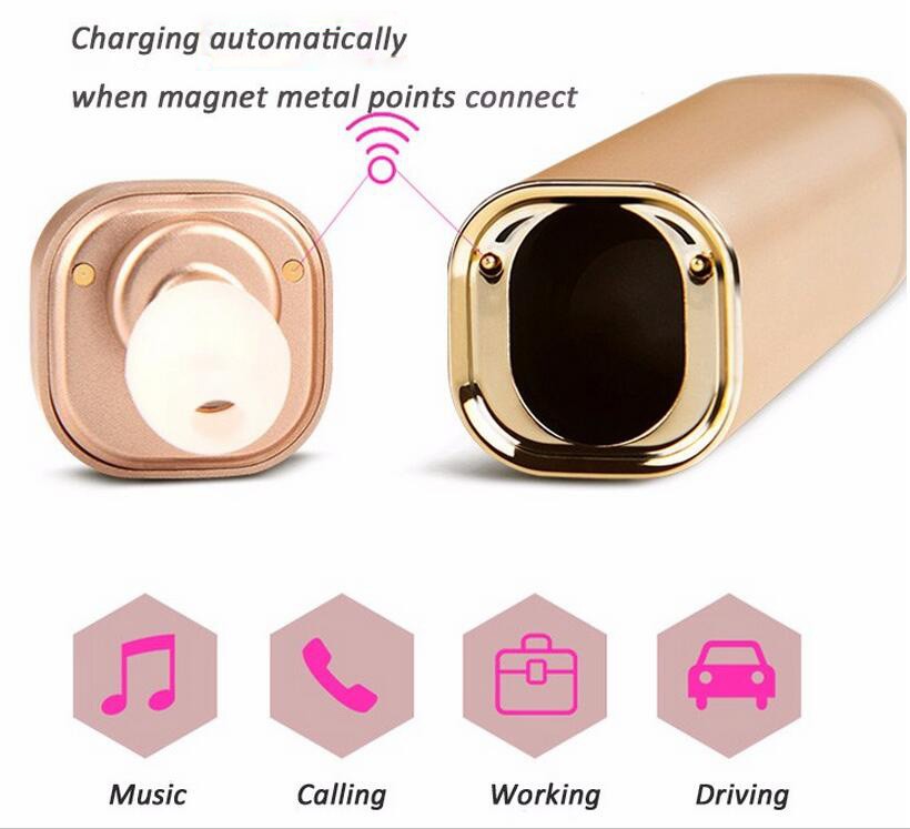  Portátil e Fashional fone de ouvido bluetooth sem fio verdadeiro 
