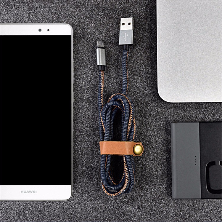 jean denim per iphone mobile personalizzato usb charger cable