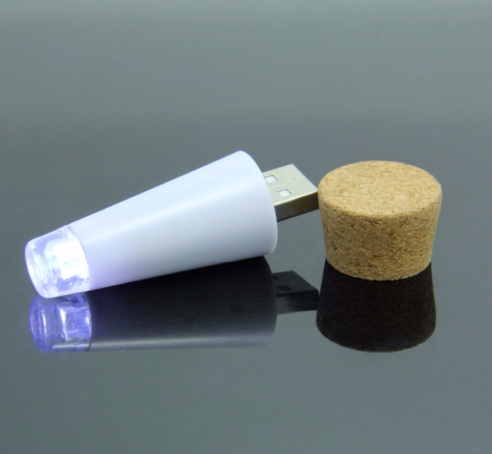 USB LED Noapte Lumina Gol Vin Sticla Lampa Pentru Decorative